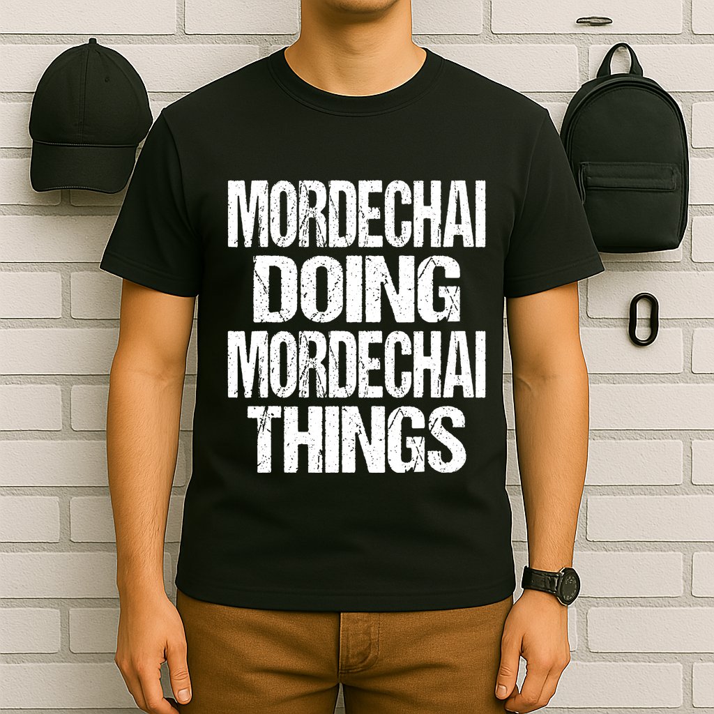 Mordechai Doing Mordechai Things Purim T-Shirt