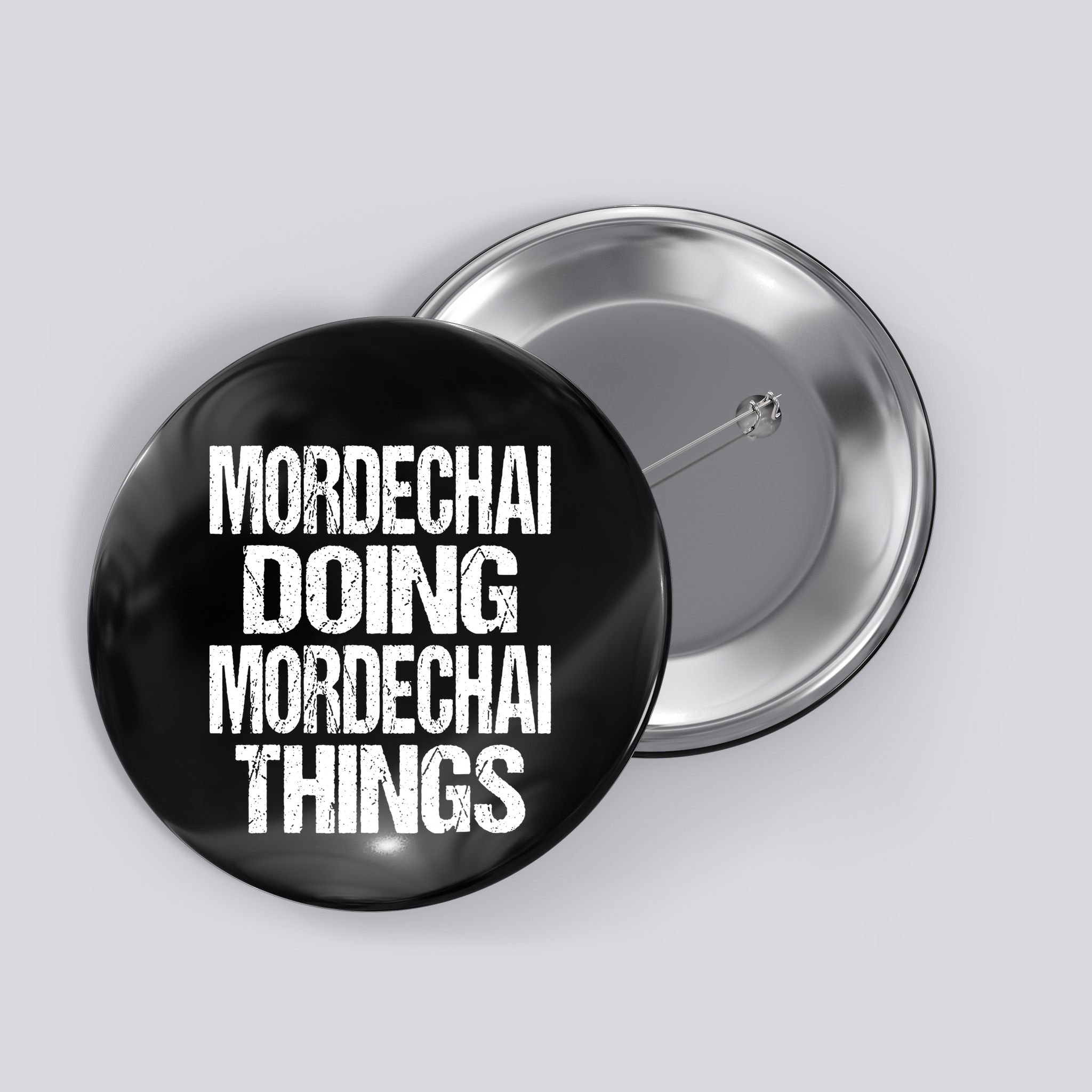 Mordechai Doing Mordechai Things Purim Button