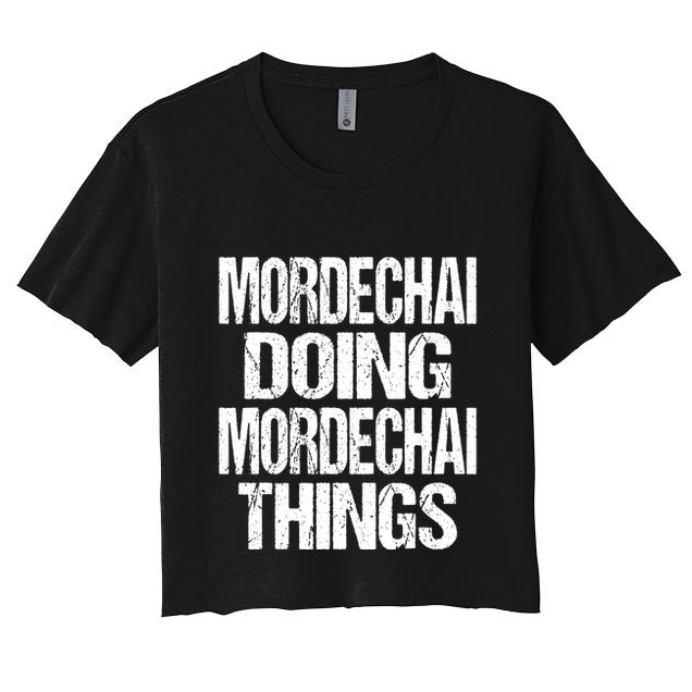 Mordechai Doing Mordechai Things Purim Women's Crop Top Tee