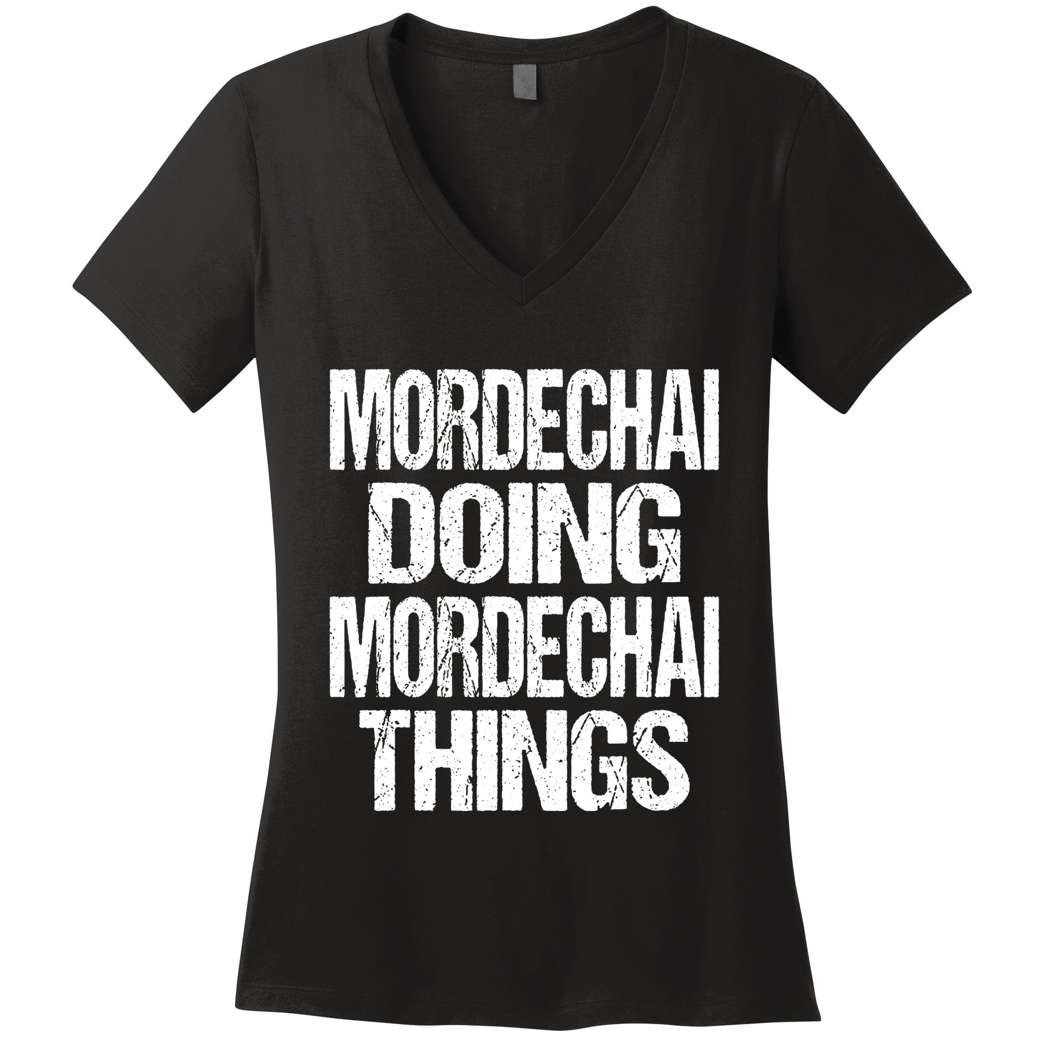 Mordechai Doing Mordechai Things Purim Women's V-Neck T-Shirt