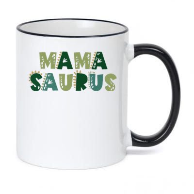 Mamasaurus Dadasaurus Matching Family Dinosaur Birthday 11oz Black Color Changing Mug