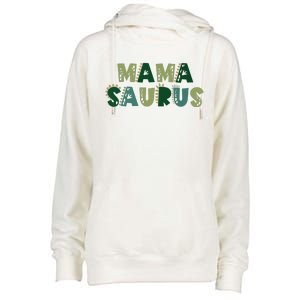 Mamasaurus Dadasaurus Matching Family Dinosaur Birthday Womens Funnel Neck Pullover Hood