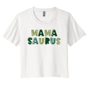 Mamasaurus Dadasaurus Matching Family Dinosaur Birthday Women's Crop Top Tee