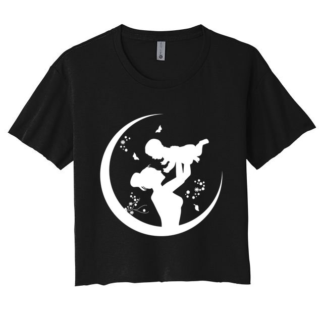 Mother's Day Moon Cute Gift Crop Top