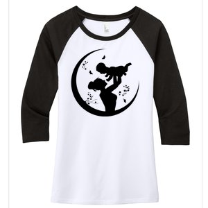 Mother's Day Moon Cute Gift Women's Tri-Blend 3/4-Sleeve Raglan Shirt