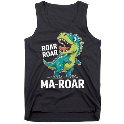 Ma-Roar Dinosaur Mom Quote Family Tank Top