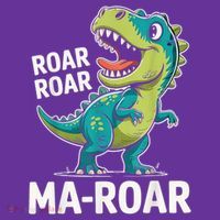 Ma-Roar Dinosaur Mom Quote Family T-Shirt