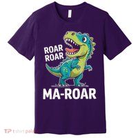 Ma-Roar Dinosaur Mom Quote Family Premium T-Shirt
