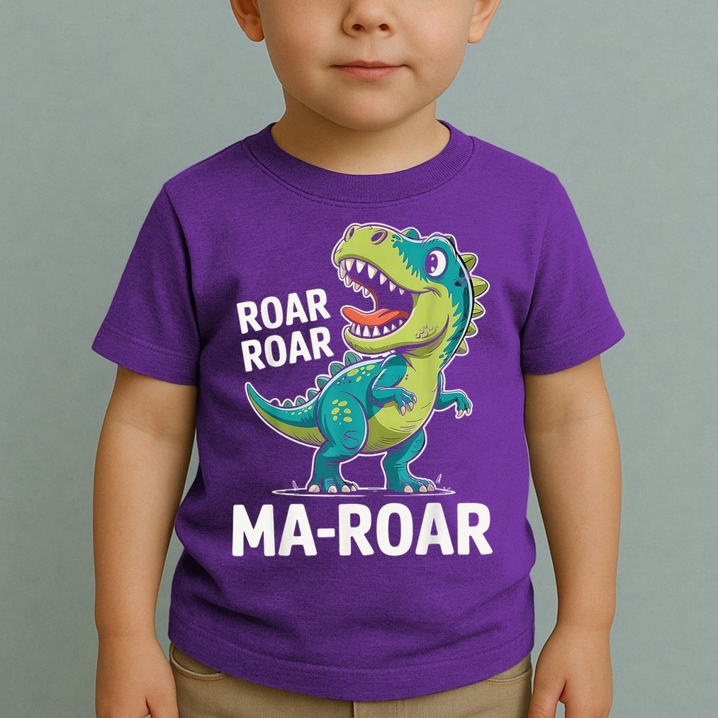 Ma-Roar Dinosaur Mom Quote Family Toddler T-Shirt