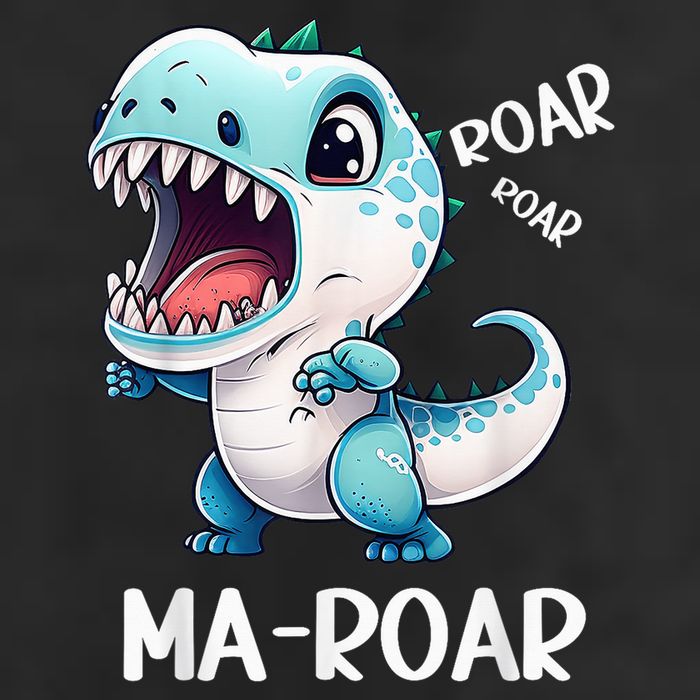 Ma-Roar Dinosaur Mom Quote 7 Panel Mesh Trucker Snapback Hat