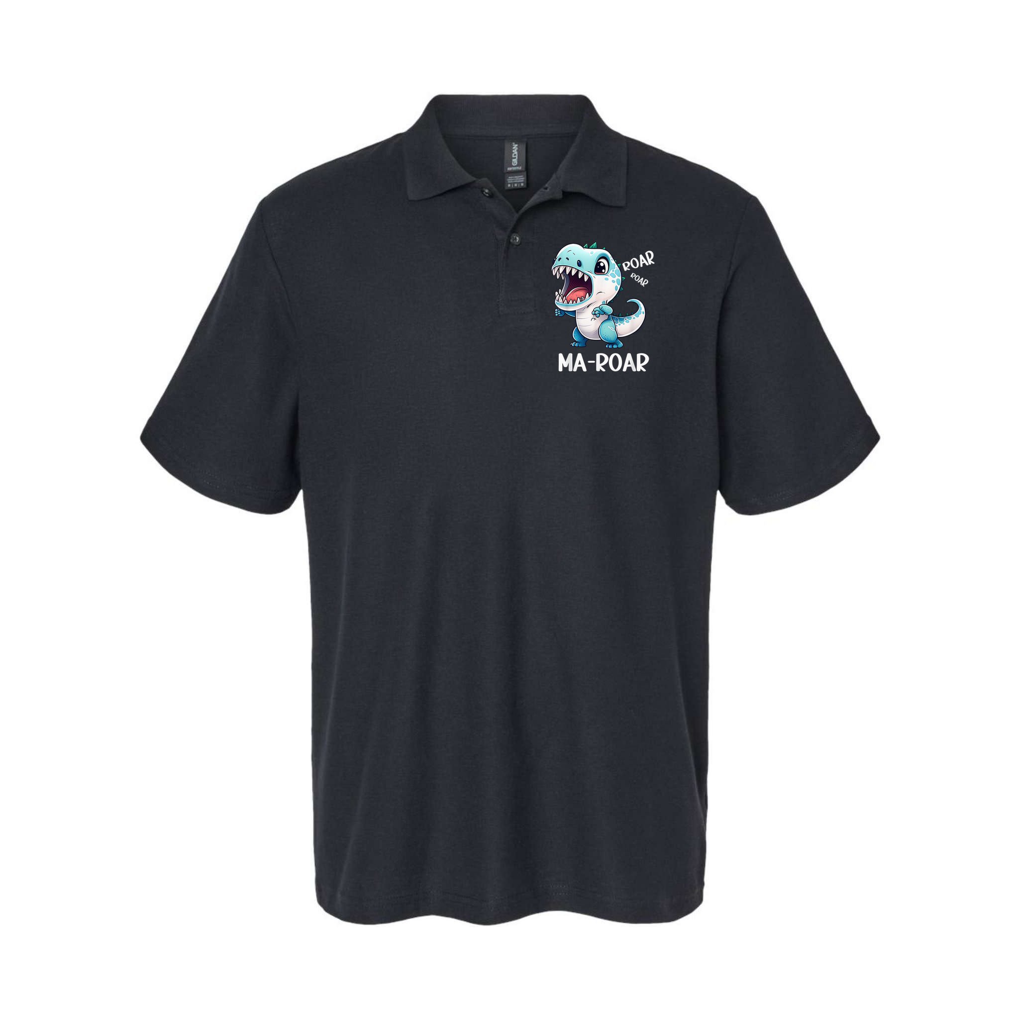 Ma-Roar Dinosaur Mom Quote Polo