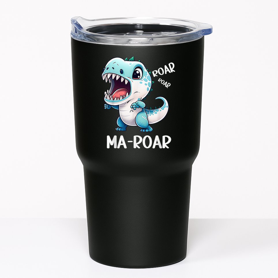 Ma-Roar Dinosaur Mom Quote Tumbler