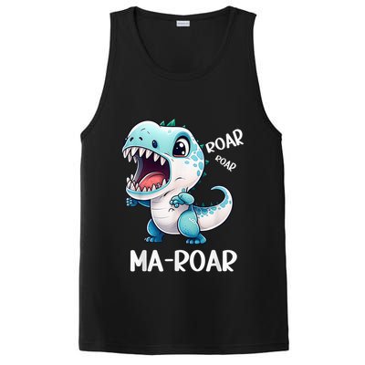 Ma-Roar Dinosaur Mom Quote PosiCharge Competitor Tank