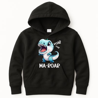 Ma-Roar Dinosaur Mom Quote Kids Hoodie