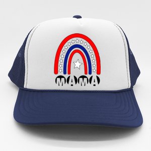 Mothers Days Mama Rainbow America 4th Of July Mother Day Gift Trucker Hat