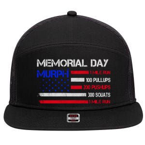 Memorial Day Murph Gift Us Military Gift 7 Panel Mesh Trucker Snapback Hat