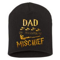 Magical Dad Manager Of Mischief Birthday Family Matching Short Acrylic Beanie