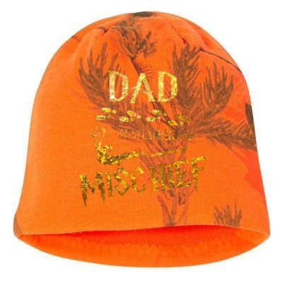 Magical Dad Manager Of Mischief Birthday Family Matching Kati - Camo Knit Beanie