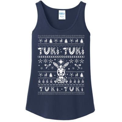 Mi Donkey Mexican Tuki Tuki Donkey Latino Xmas Feliz Navidad Ladies Essential Tank