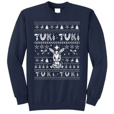 Mi Donkey Mexican Tuki Tuki Donkey Latino Xmas Feliz Navidad Tall Sweatshirt