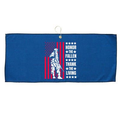 Memorial Day Large Microfiber Waffle Golf Towel