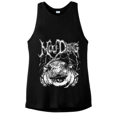Moo Deng (Metal) Ladies PosiCharge Tri-Blend Wicking Tank