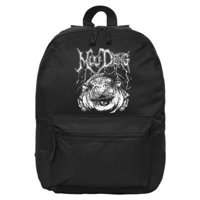 Moo Deng (Metal) 16 in Basic Backpack