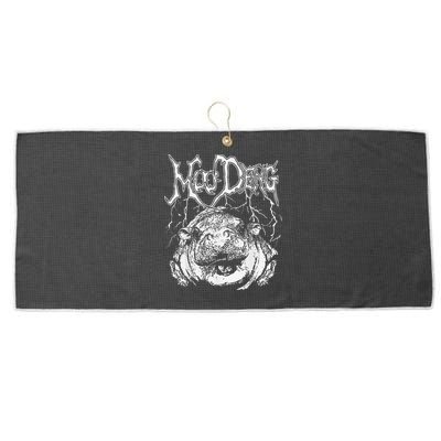 Moo Deng (Metal) Large Microfiber Waffle Golf Towel