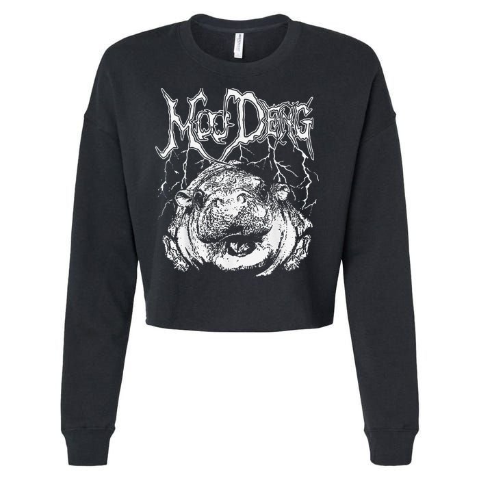 Moo Deng (Metal) Cropped Pullover Crew