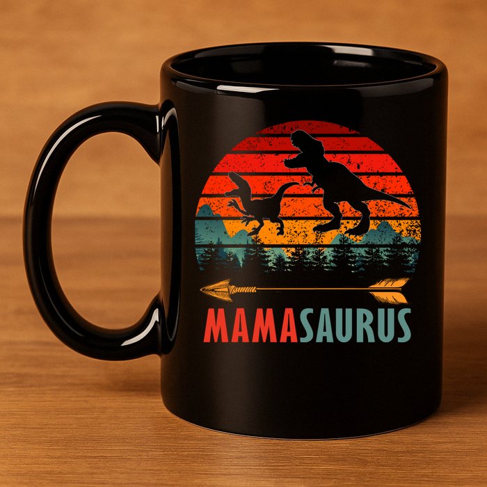 Mama Dinosaur 11oz C Handle Ceramic Mug