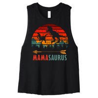 Mama Dinosaur Women's Racerback Cropped Tank