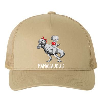 Mother's Day Mom Mamasaurus Dinosaur Mama T Rex SaurusGift Yupoong Adult 5-Panel Trucker Hat