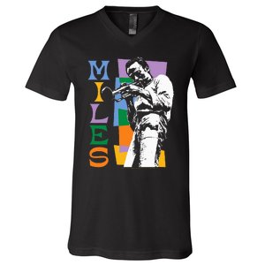 M.I.L.E.S Davis Miles Colorblock V-Neck T-Shirt