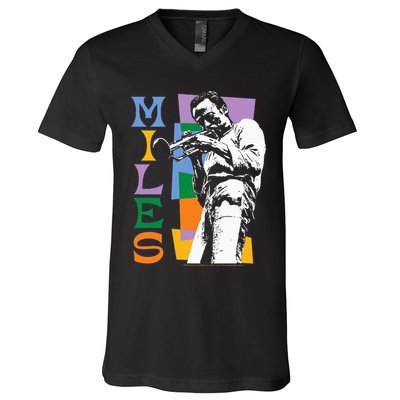 M.I.L.E.S Davis Miles Colorblock V-Neck T-Shirt