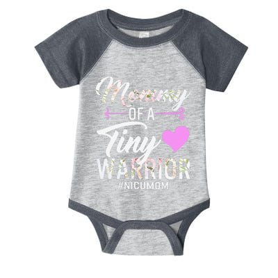 Mothers Day Mommy Of A Tiny Warrior NICU Mom Baby Preemie Infant Baby Jersey Bodysuit