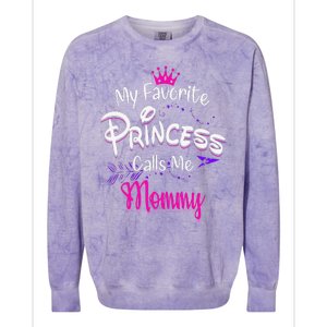 Mother's Day My Favorite Princess Calls Me Mommy For Mom Colorblast Crewneck Sweatshirt