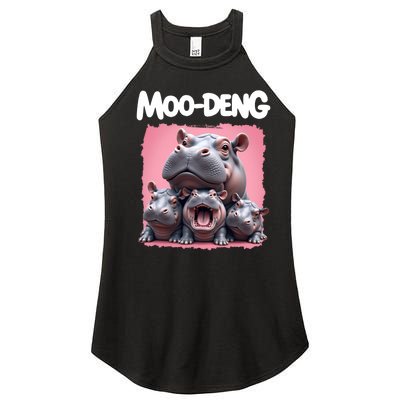 Moo Deng Women’s Perfect Tri Rocker Tank