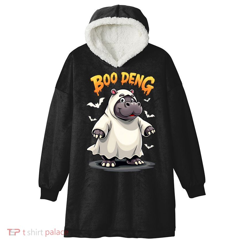 Moo Deng Hooded Wearable Blanket