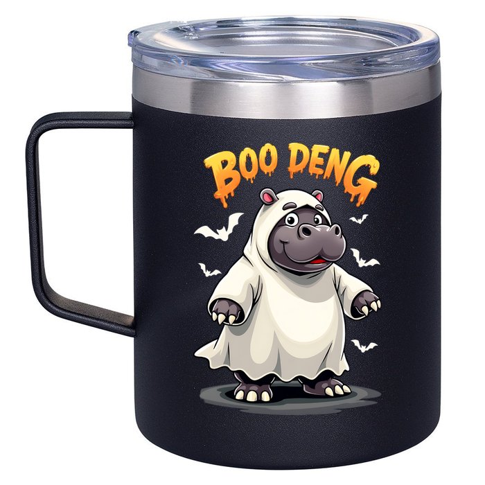 Moo Deng 12oz Stainless Steel Coffee Mug