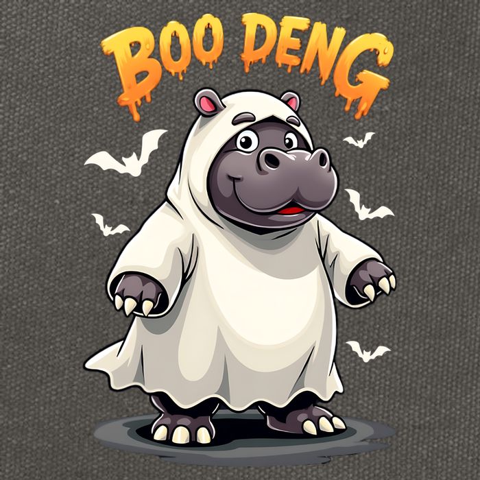 Moo Deng Cotton Canvas Backpack