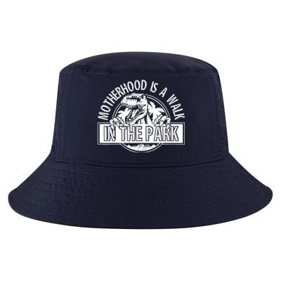 Mommy Dinosaur Motherhood Is A Walk In The Park Mother's Day Cool Comfort Performance Bucket Hat