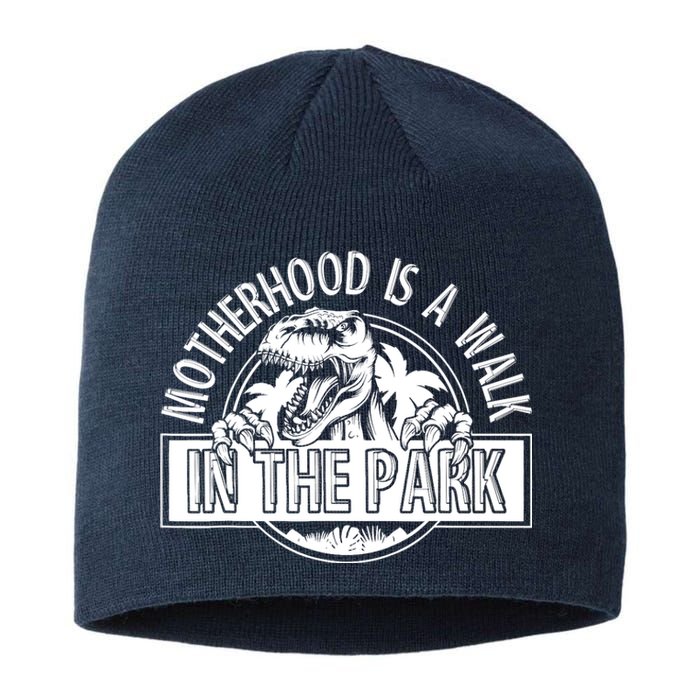 Mommy Dinosaur Motherhood Is A Walk In The Park Mother's Day Sustainable Beanie