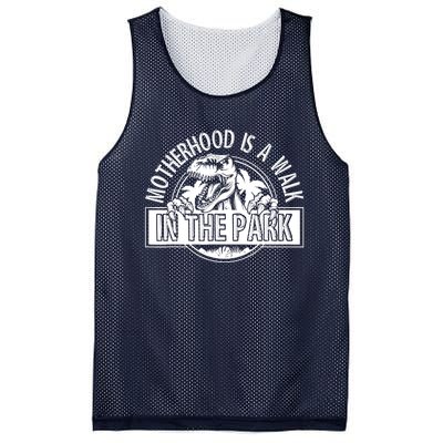 Mommy Dinosaur Motherhood Is A Walk In The Park Mother's Day Mesh Reversible Basketball Jersey Tank