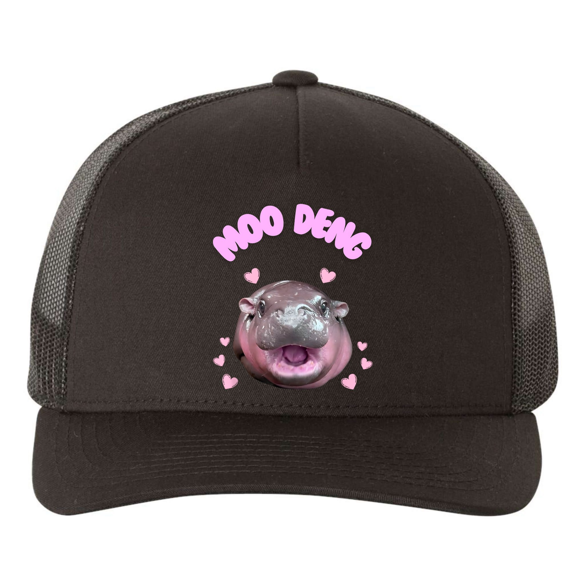 Moo Deng Yupoong Adult 5-Panel Trucker Hat