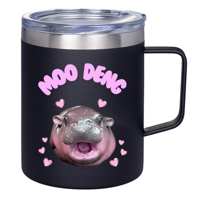 Moo Deng 12oz Stainless Steel Coffee Mug
