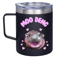 Moo Deng 12oz Stainless Steel Coffee Mug
