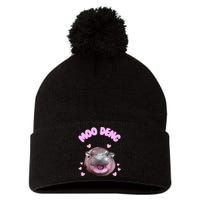 Moo Deng Pom Pom 12in Knit Beanie
