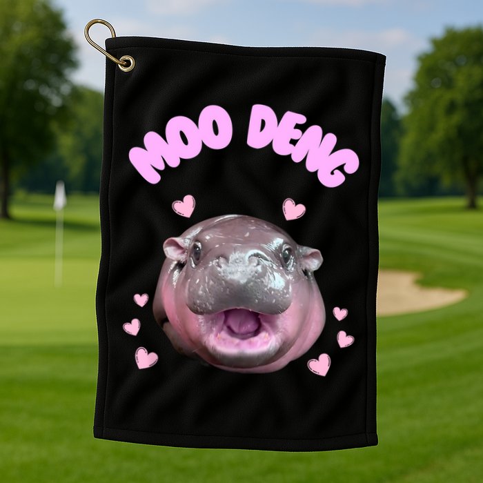 Moo Deng Golf Towel