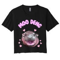 Moo Deng Women's Crop Top Tee
