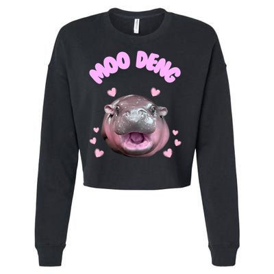 Moo Deng Cropped Pullover Crew